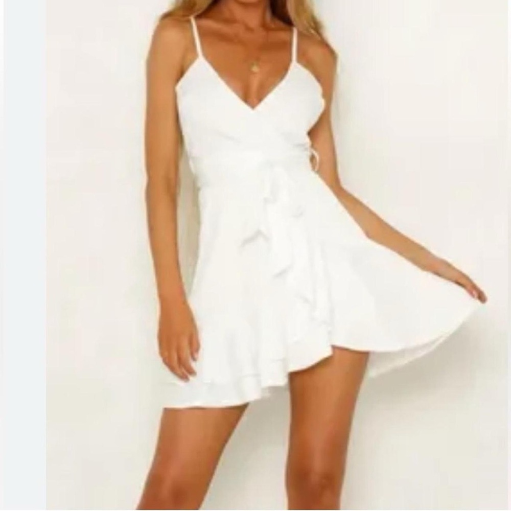 White Fox Boutique Belted Mini Dress